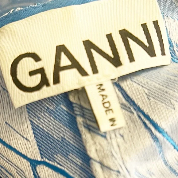 Ganni Jacquard Azure Balloon Dress - Picture 9 of 11
